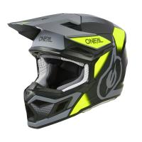 Oneal Шлем кроссовый 3Series Neon Vision V.24 серый/желтый в Воронеже