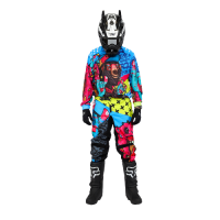 Grom Штаны кроссовые Fatbear LimeBlue в Воронеже