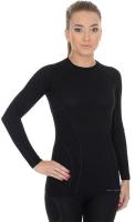 Brubeck Футболка женская Active Wool Черный в Воронеже