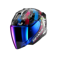 Shark Шлем Skwal I3 Jet Hellcat Black/Chrome/Blue в Воронеже