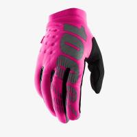 100% Мотоперчатки текстильные женские Brisker Neon/Pink/Black в Воронеже