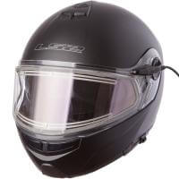 LS2 Мотошлем снегоходный FF325 Strobe Electric Snow Solid Черный Матовый в Воронеже