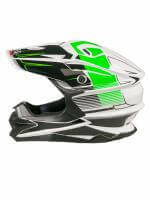 AIM Шлем кроссовый JK803 White/Green в Воронеже