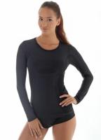 Brubeck Футболка женская дл.рукав Comfort Wool Черный в Воронеже