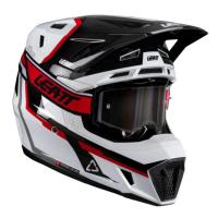 Leatt Шлем кроссовый  7.5 V26 White-Red + очки Velocity 4.5 в Воронеже