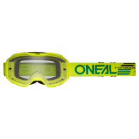 Oneal Маска кроссовая B-10 Solid V.24, желтый, прозрачные линзы Antifog, с защитой от уф лучей в Воронеже