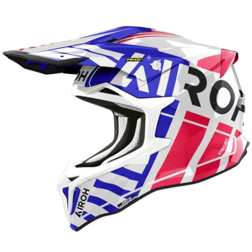 Airoh Мотошлем Strycker Brave Blue/Red Gloss в Воронеже