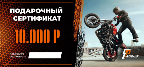 Подарочный сертификат Pro-Ekip.ru на 10.000р в Воронеже