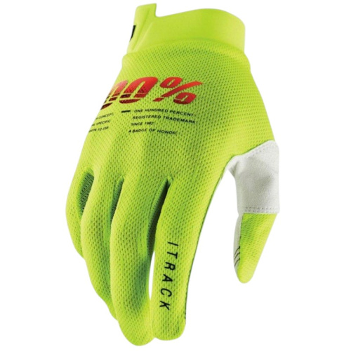 100% Мотоперчатки текстильные ITrack Fluo/Yellow в Воронеже