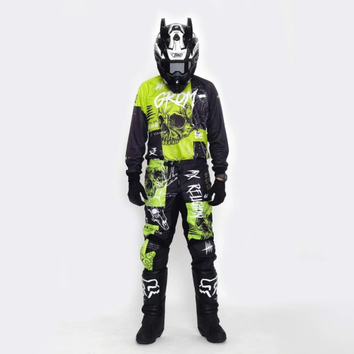 Grom Штаны кроссовые MX Religion lime в Воронеже