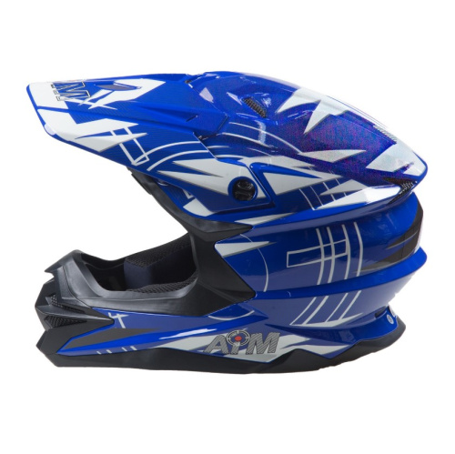 AiM Шлем кроссовый JK803S Blue/White в Воронеже